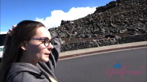 Aften eats your cum off her feet!